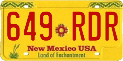 NM license plate 649RDR