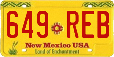 NM license plate 649REB