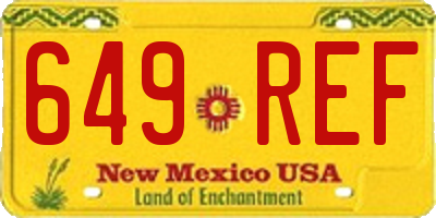 NM license plate 649REF
