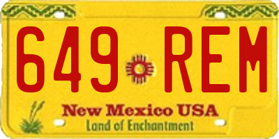 NM license plate 649REM