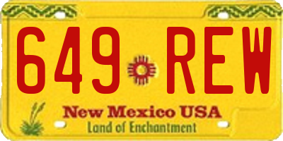 NM license plate 649REW