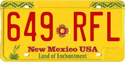 NM license plate 649RFL
