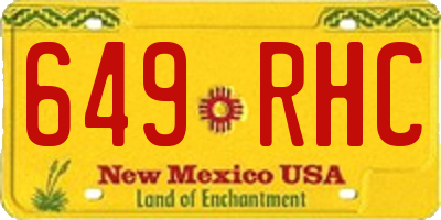 NM license plate 649RHC