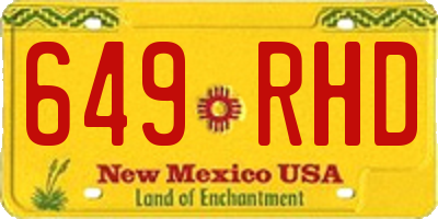 NM license plate 649RHD
