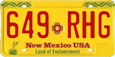 NM license plate 649RHG
