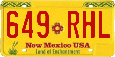 NM license plate 649RHL