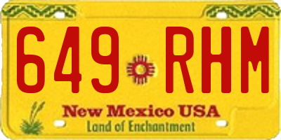 NM license plate 649RHM