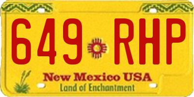 NM license plate 649RHP