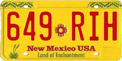 NM license plate 649RIH