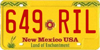 NM license plate 649RIL