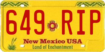 NM license plate 649RIP