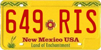 NM license plate 649RIS