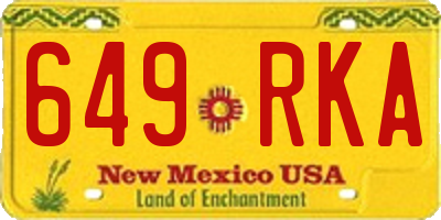 NM license plate 649RKA