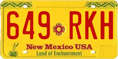 NM license plate 649RKH