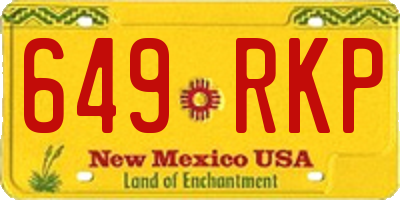 NM license plate 649RKP