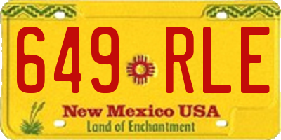 NM license plate 649RLE
