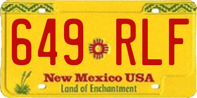 NM license plate 649RLF