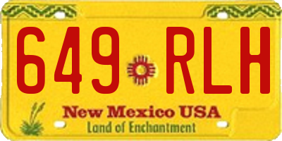 NM license plate 649RLH