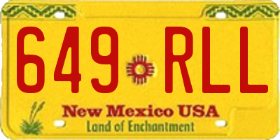 NM license plate 649RLL