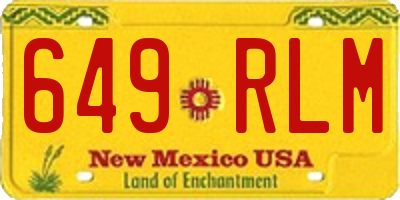 NM license plate 649RLM