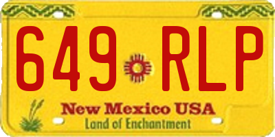 NM license plate 649RLP