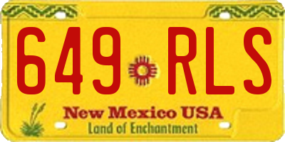 NM license plate 649RLS
