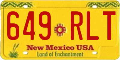 NM license plate 649RLT