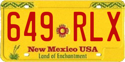 NM license plate 649RLX