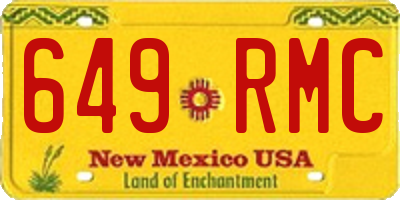 NM license plate 649RMC