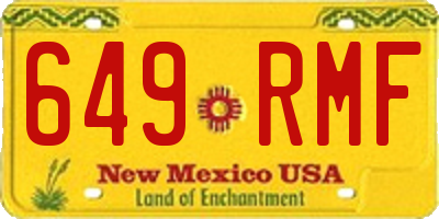 NM license plate 649RMF