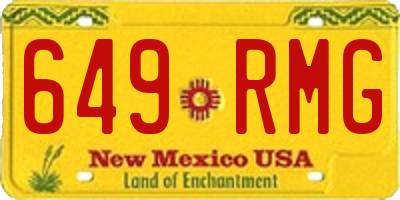 NM license plate 649RMG
