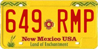 NM license plate 649RMP