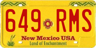 NM license plate 649RMS