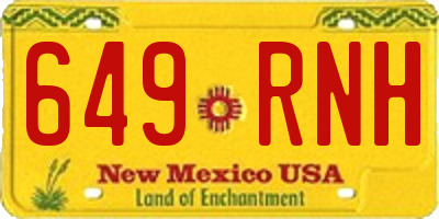 NM license plate 649RNH