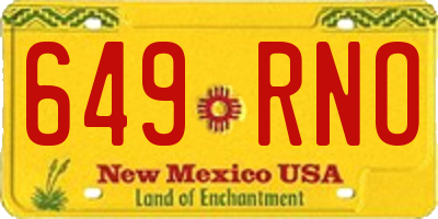 NM license plate 649RNO