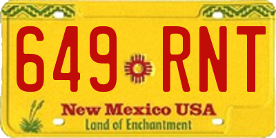 NM license plate 649RNT