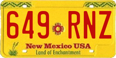 NM license plate 649RNZ