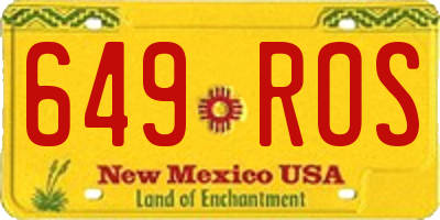 NM license plate 649ROS