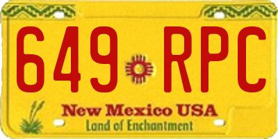 NM license plate 649RPC