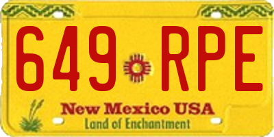 NM license plate 649RPE