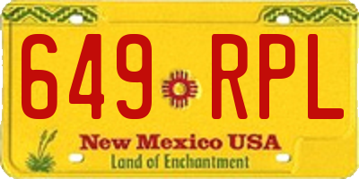 NM license plate 649RPL