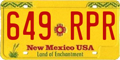 NM license plate 649RPR