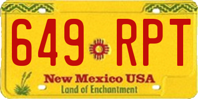 NM license plate 649RPT