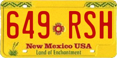 NM license plate 649RSH