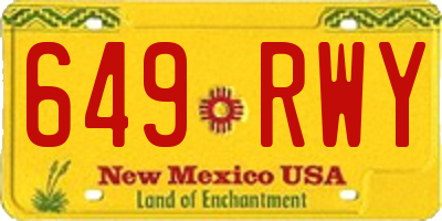 NM license plate 649RWY