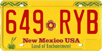NM license plate 649RYB
