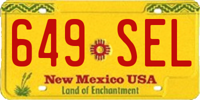 NM license plate 649SEL