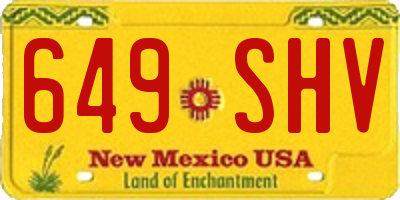 NM license plate 649SHV