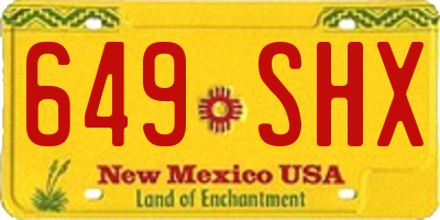 NM license plate 649SHX