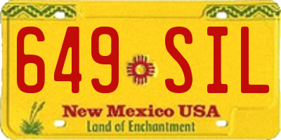 NM license plate 649SIL